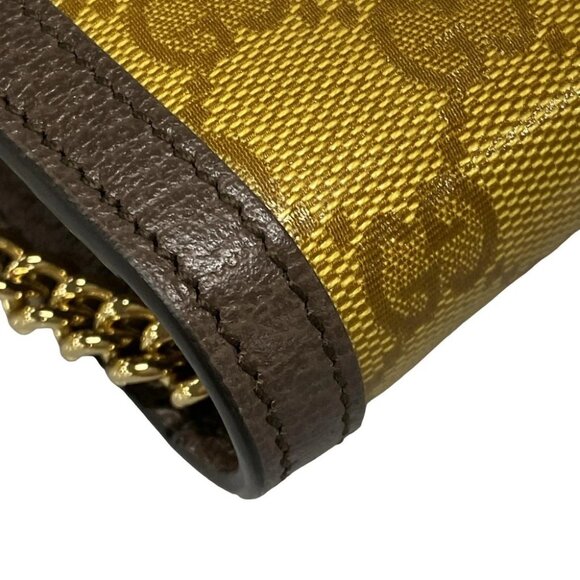 Auth GUCCI Crystal GG 621892 Brown Dark Brown Coated Canvas Leather - Picture 8 of 13